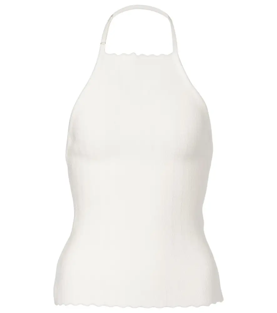 Jacquemus Tablier knitted halterneck top