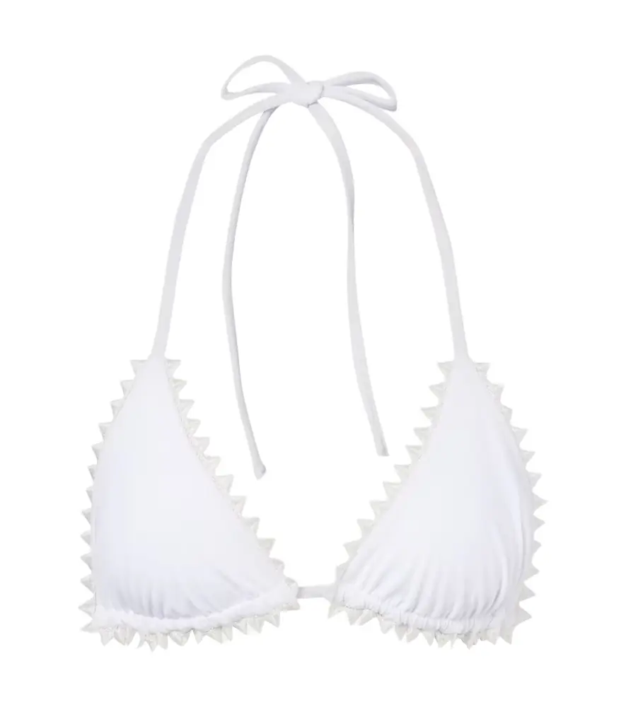 Jacquemus Picot embroidered bikini top