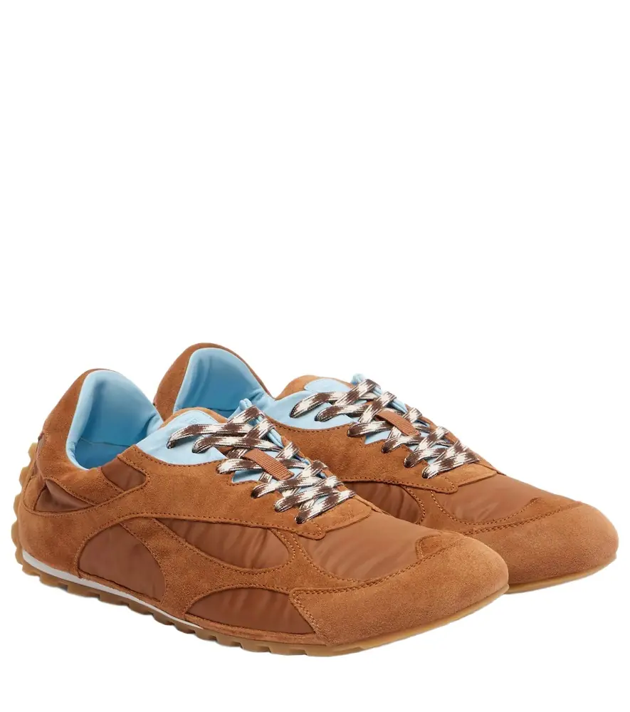 Bottega Veneta Orbit Flash suede-trimmed sneakers