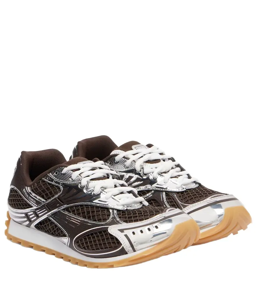 Bottega Veneta Orbit leather-trimmed sneakers