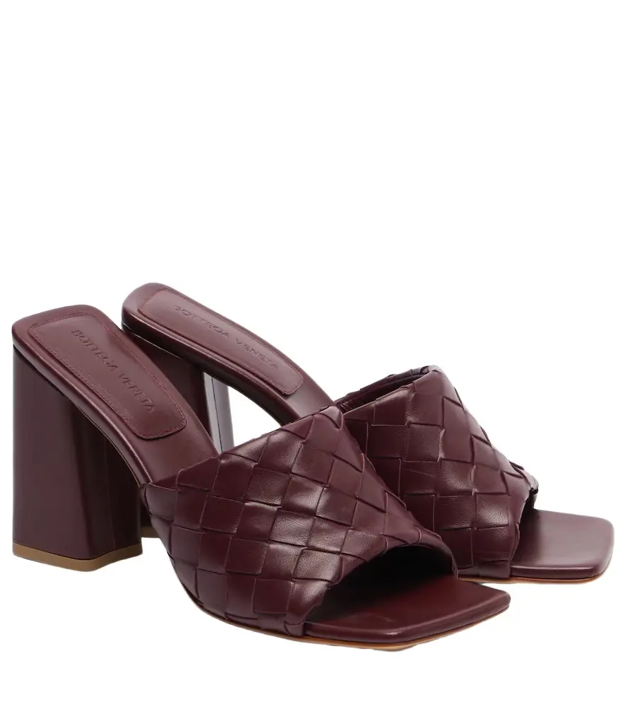 Bottega Veneta Parco Intrecciato leather mules