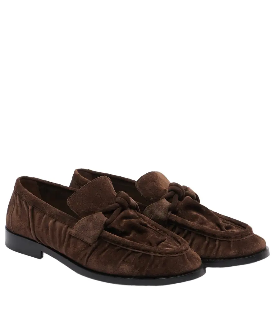 Bottega Veneta Astaire Knot suede loafers