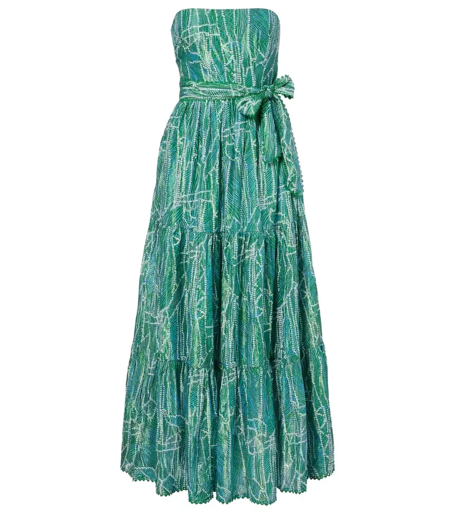 Poupette St Barth Thelma printed cotton-blend maxi dress