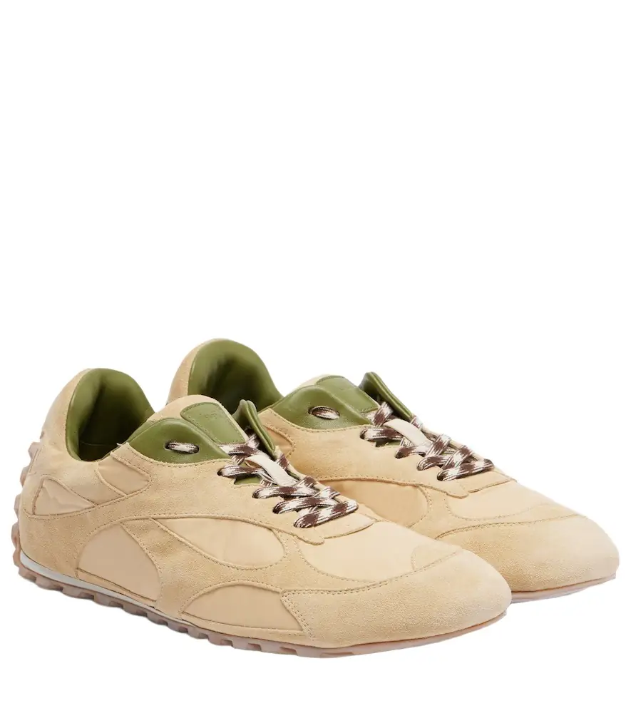 Bottega Veneta Orbit Flash suede-trimmed sneakers