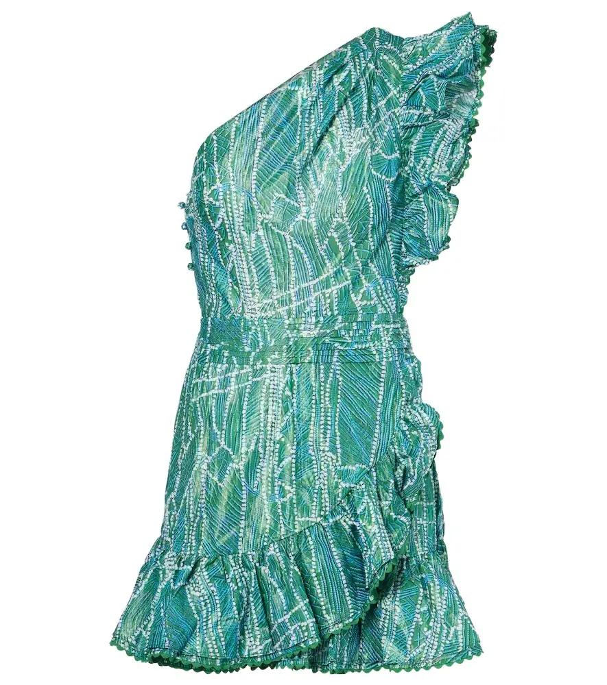 Poupette St Barth Corinne printed cotton-blend minidress