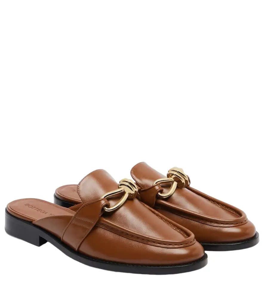 Bottega Veneta Astaire Knot leather mules