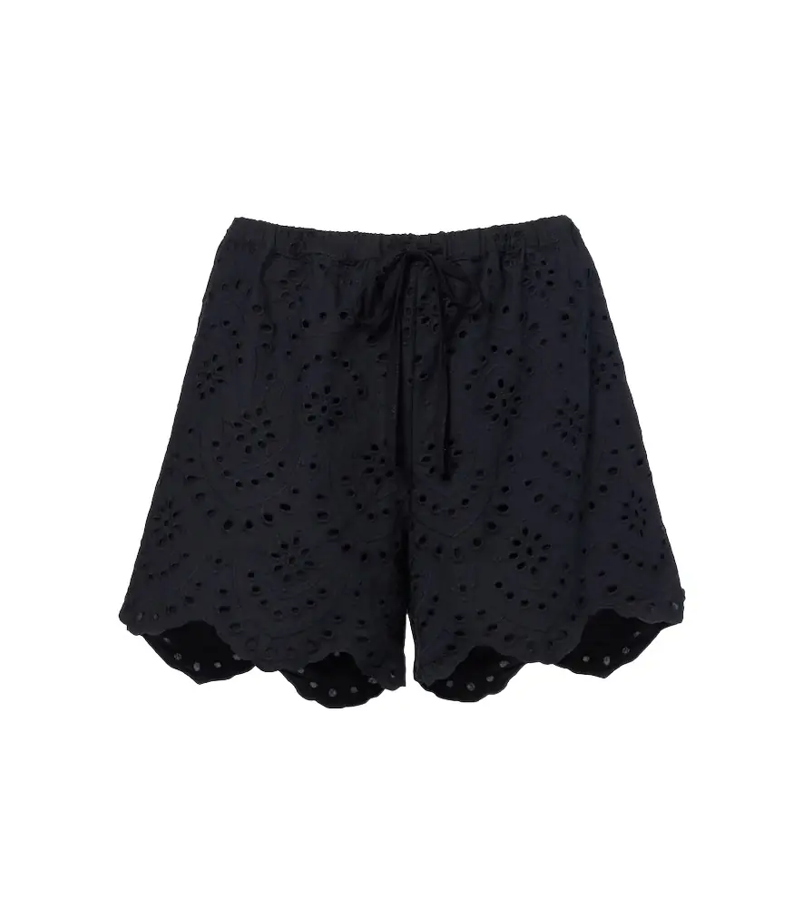 Poupette St Barth Cruse broderie anglaise cotton shorts