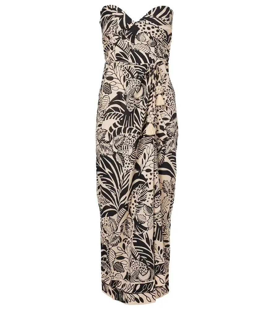 Poupette St Barth Collina printed cotton midi dress