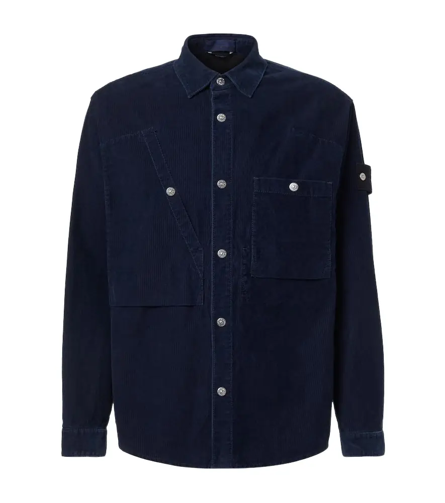 Stone Island Compass cotton-blend corduroy overshirt