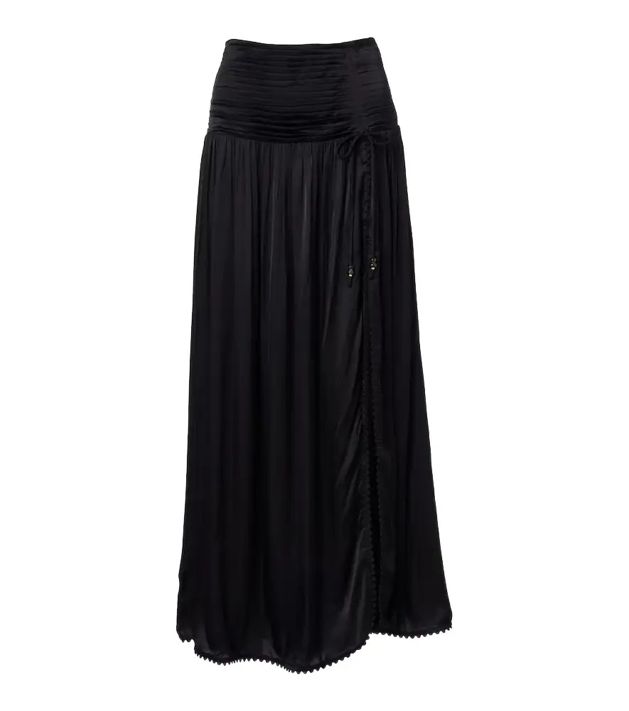 Poupette St Barth Scalloped maxi skirt