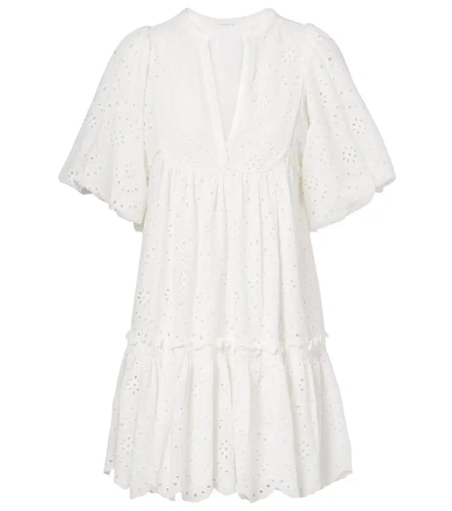 Poupette St Barth Cruz broderie anglaise cotton minidress