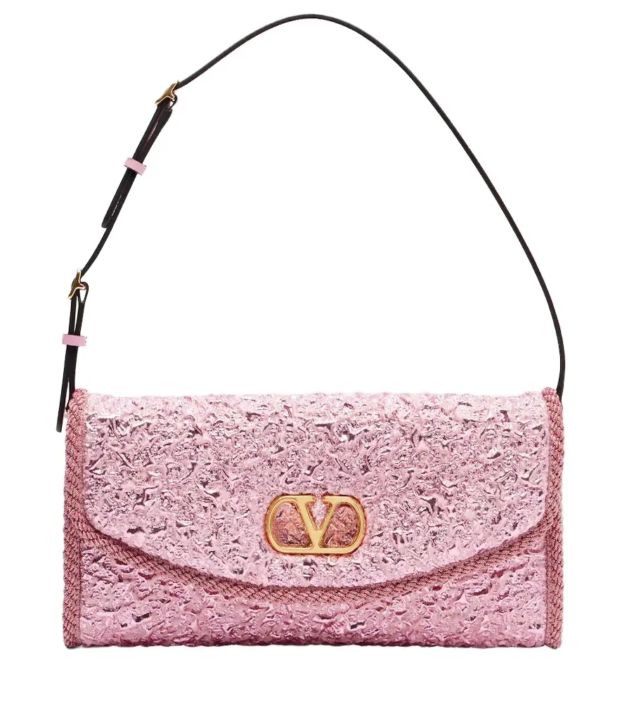 Valentino Garavani DeVain Small cloqué jacquard shoulder bag