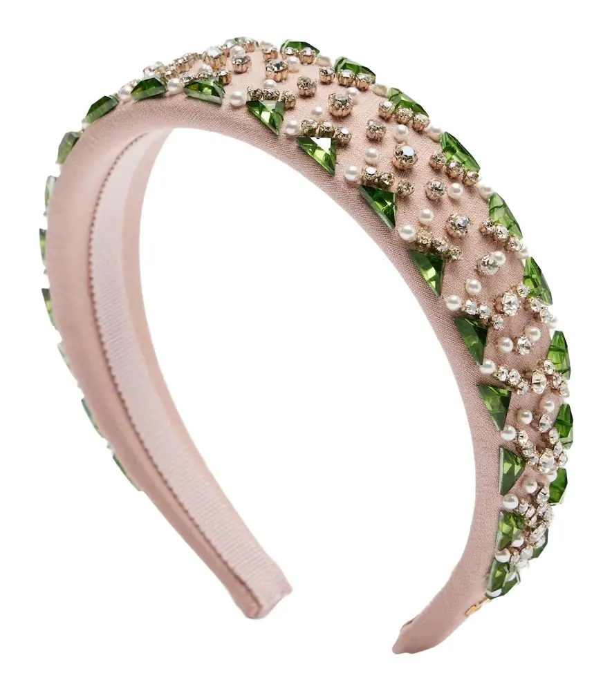 Valentino Crepe Couture embellished headband