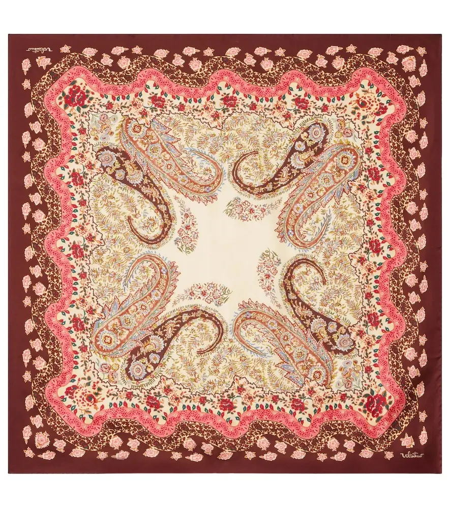 Valentino Printed silk twill scarf