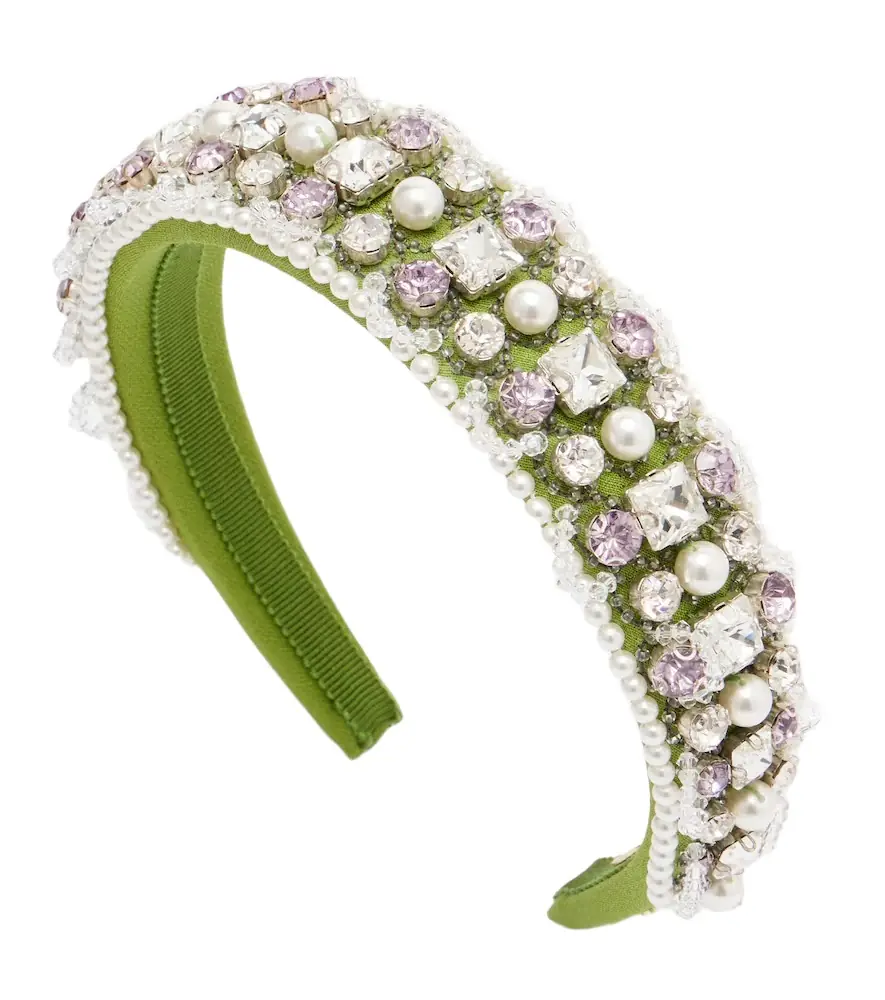 Valentino Embellished wool and silk headband