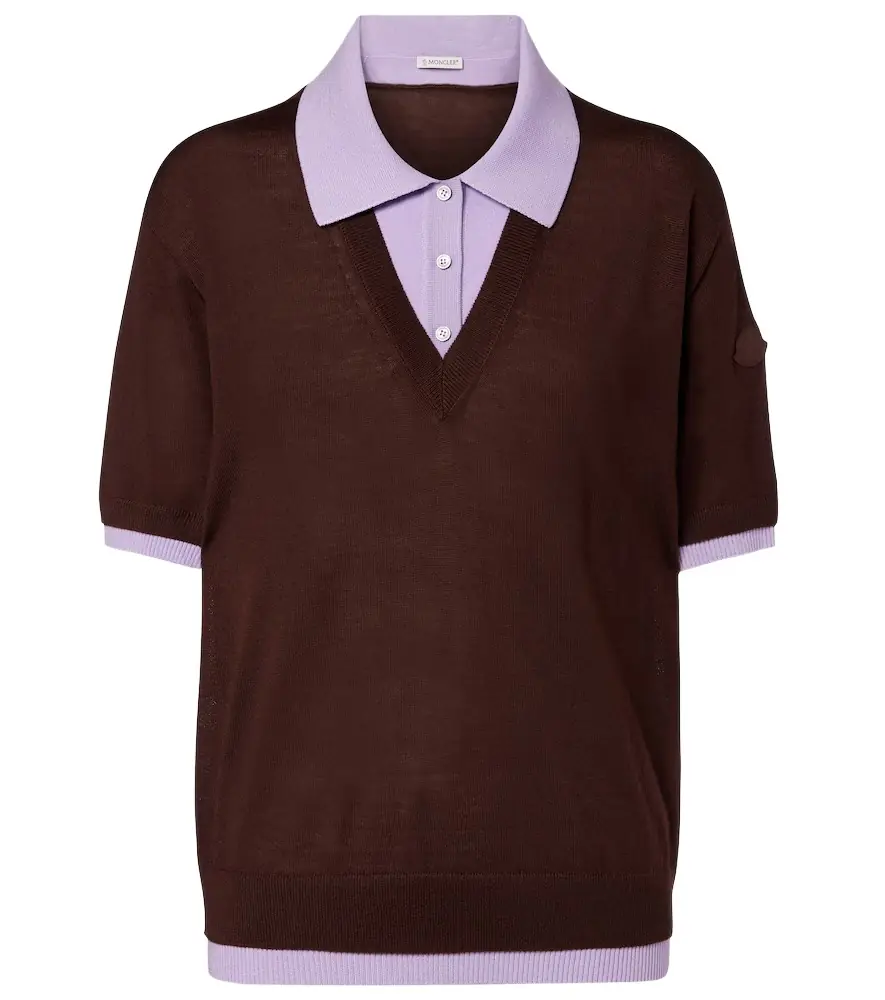 Moncler Virgin wool polo shirt