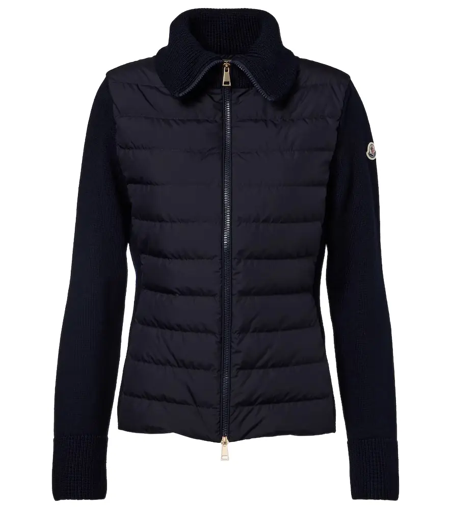 Moncler Paneled quilted down jacket