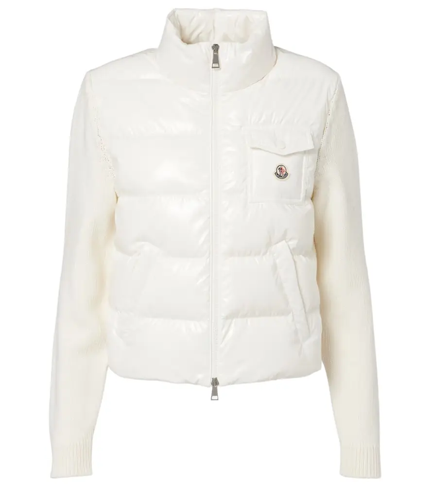 Moncler Down-paneled wool cardigan