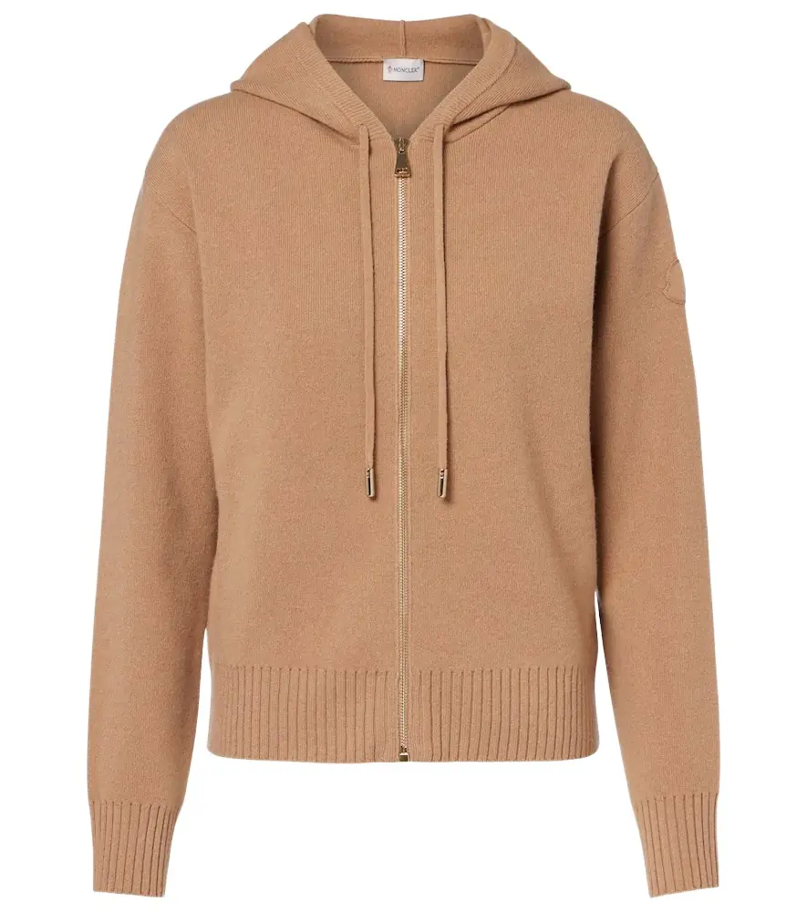 Moncler Wool and cashmere zip-up cardigan