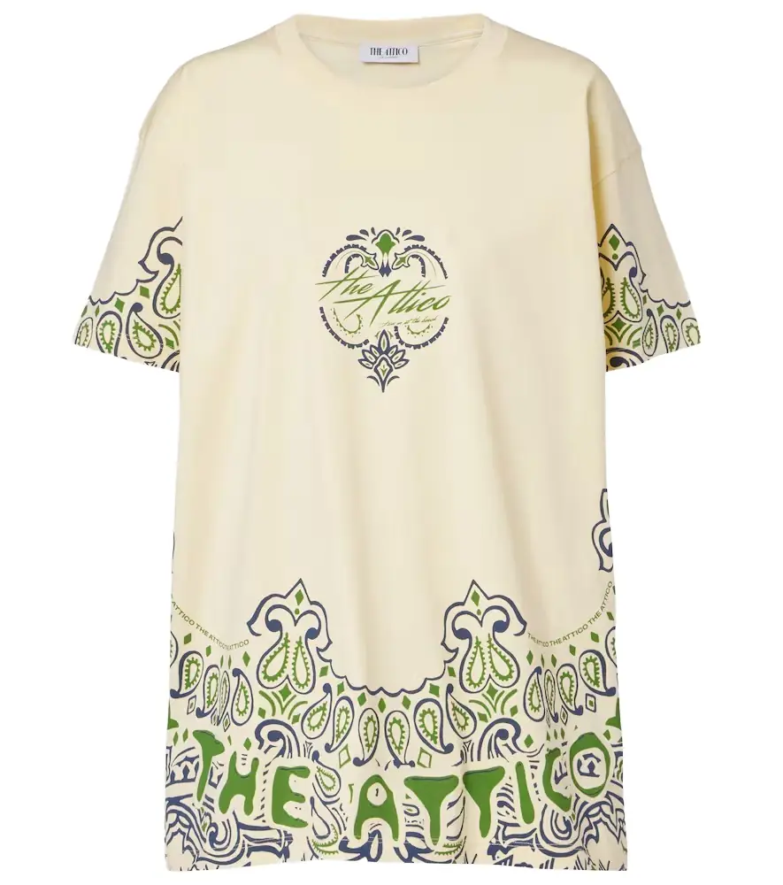 The Attico Bandana oversized cotton jersey T-shirt