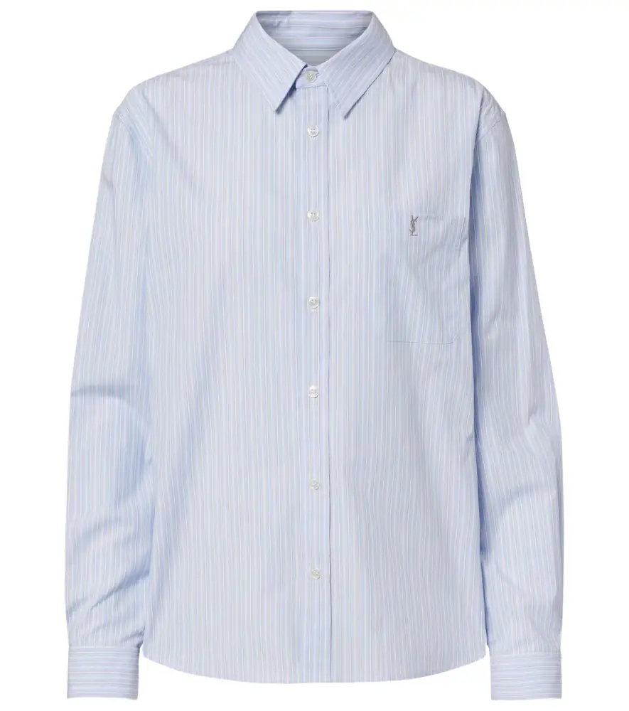 Saint Laurent Striped cotton poplin shirt