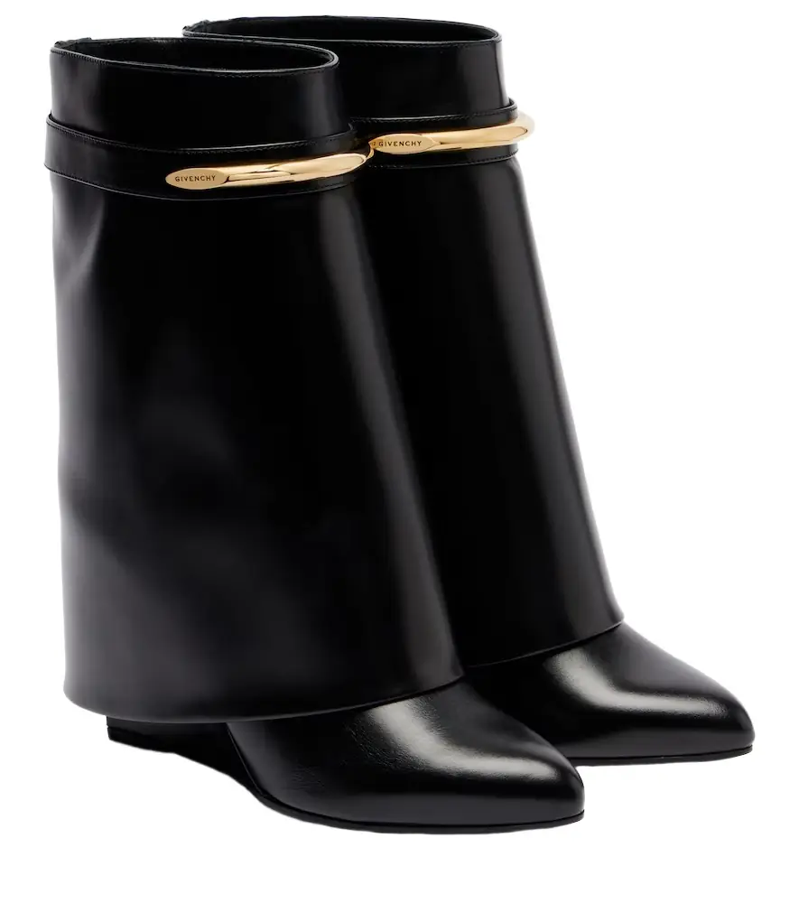 Givenchy Shark 95 leather mid-calf boots