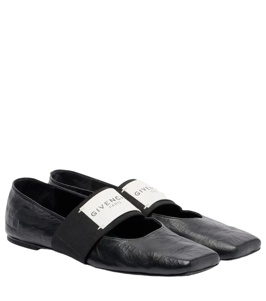 Givenchy Sliced Square leather ballet flats