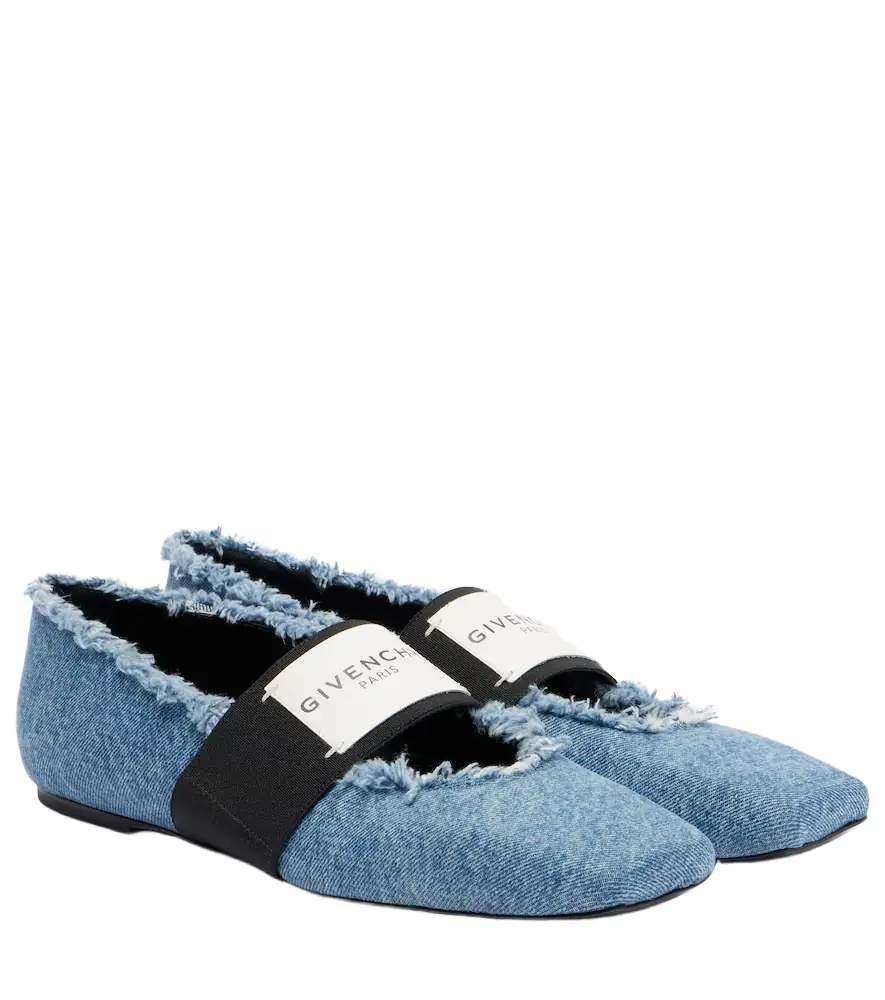 Givenchy Sliced Square denim ballet flats