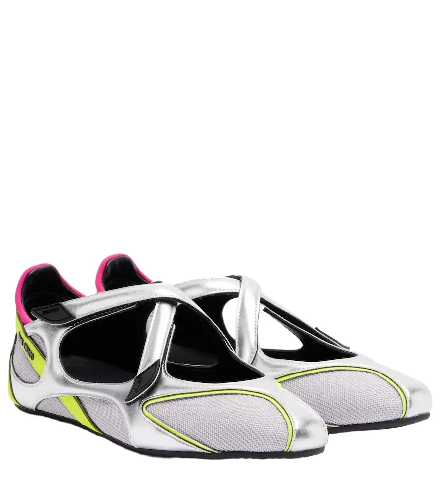 The Attico Floor01 metallic ballet flats