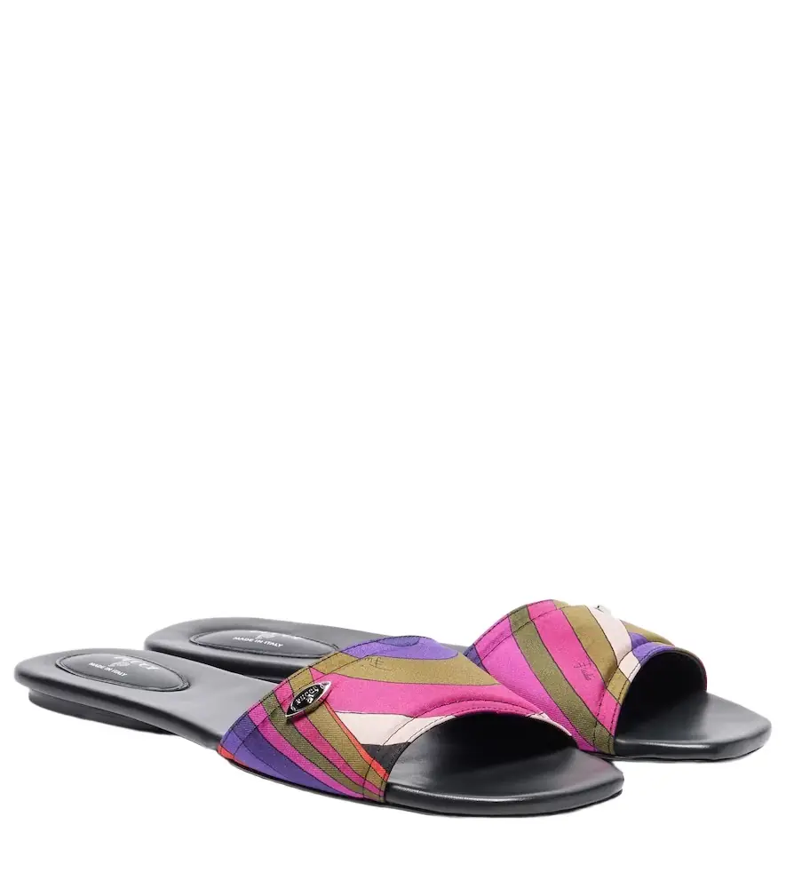 Pucci Yummy Iride silk slides