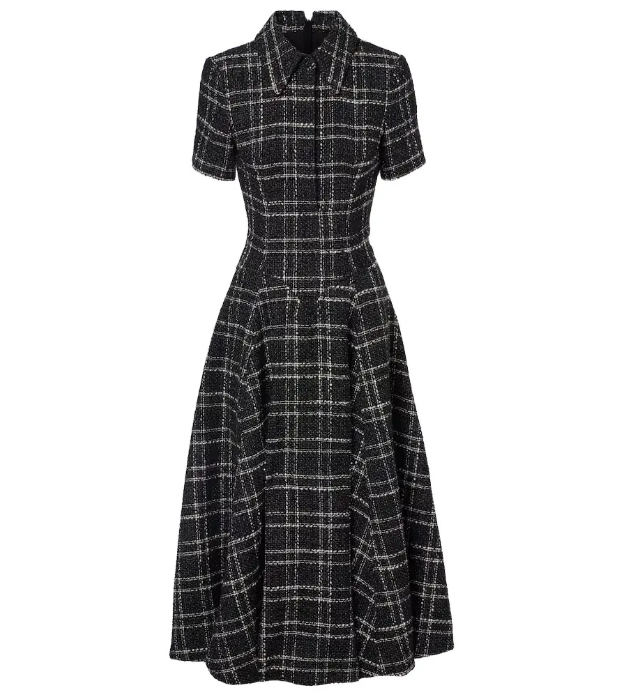 Emilia Wickstead Jody checked midi dress