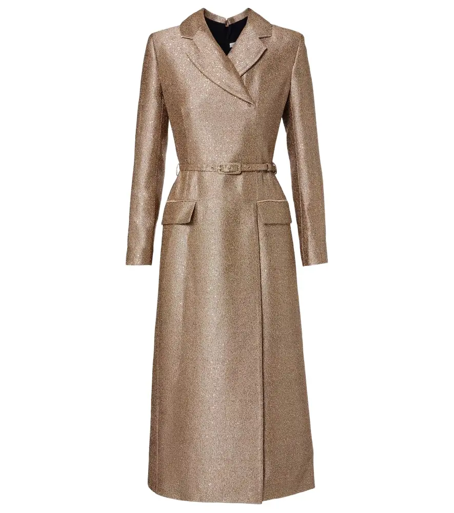 Emilia Wickstead Kalonice belted sequined tweed midi dress