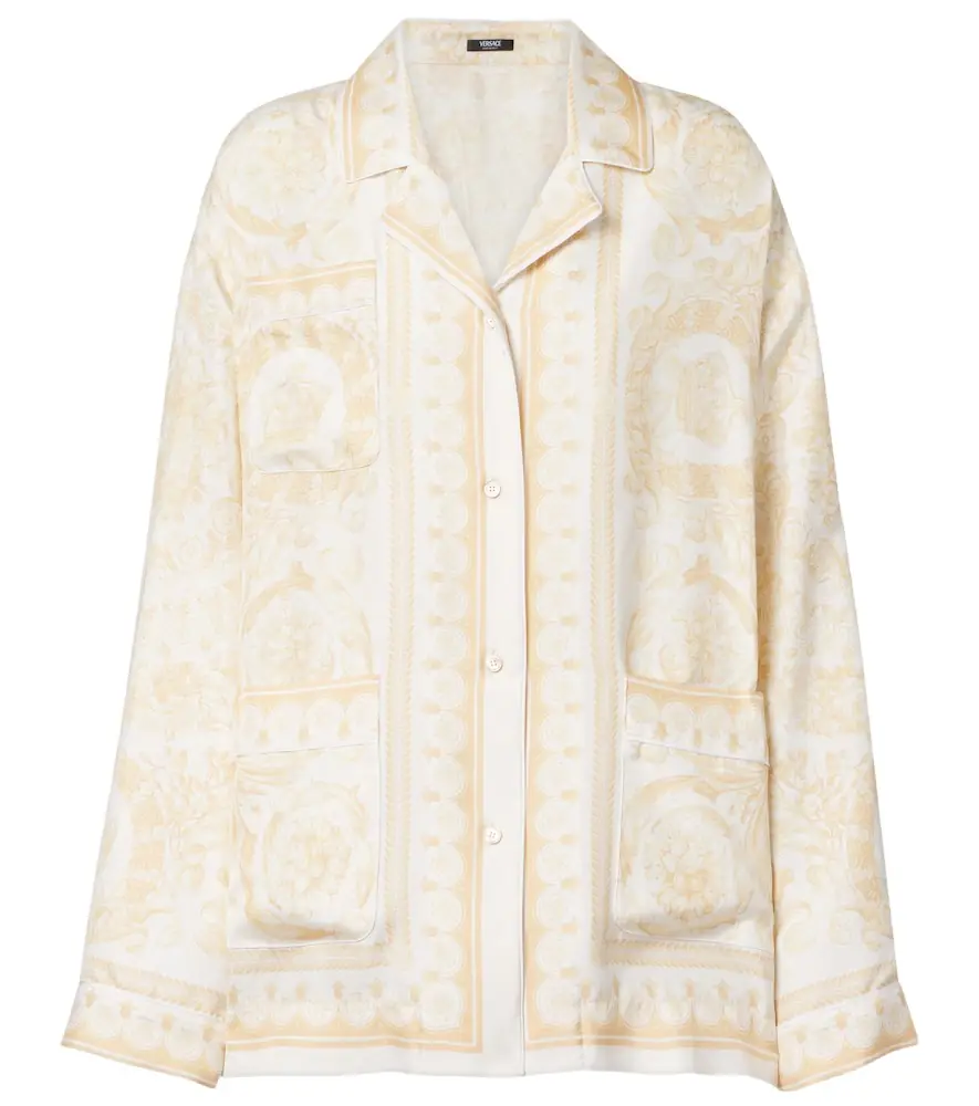 Versace Barocco silk twill shirt