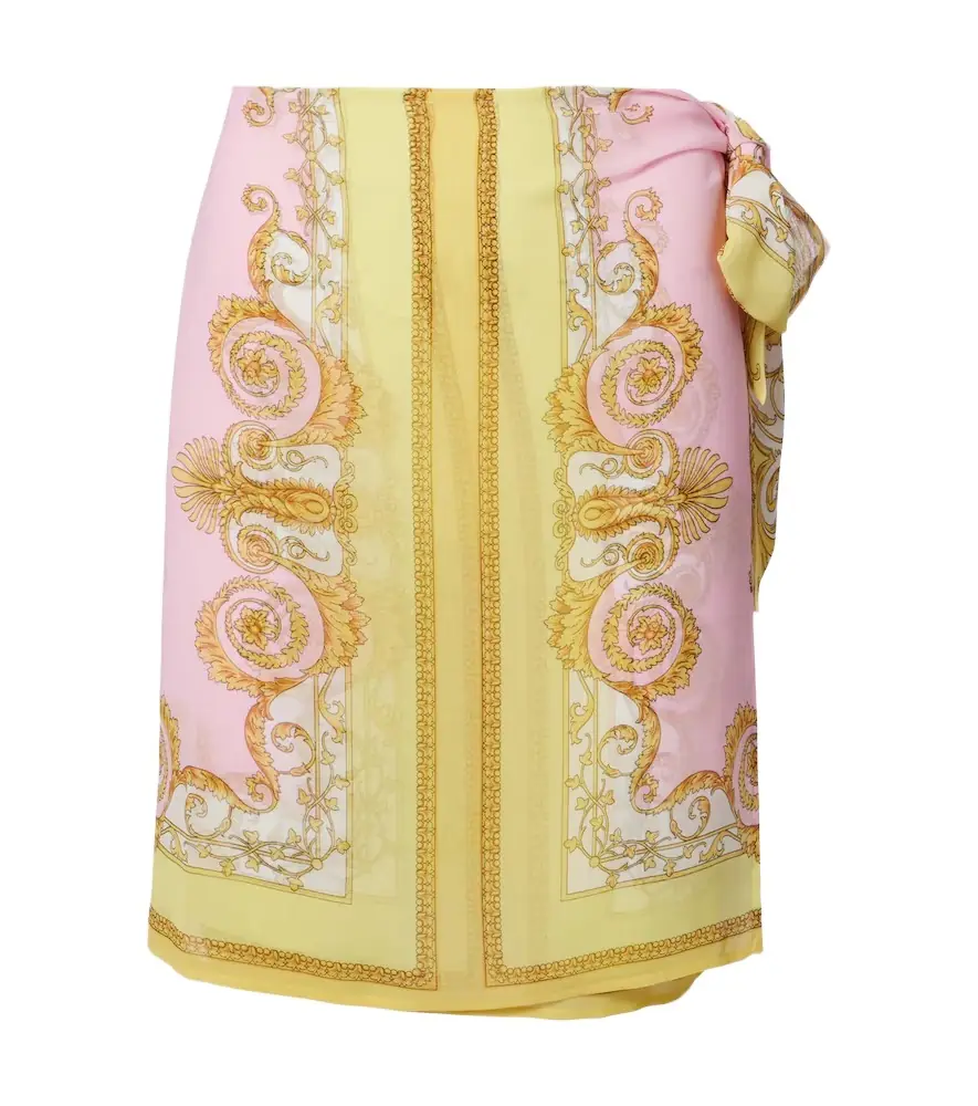 Versace Spring Barocco beach cover-up
