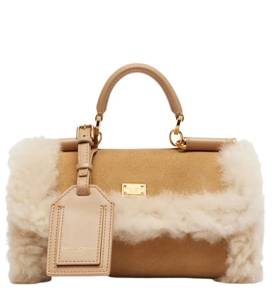 Dolce & Gabbana My Sicily Small suede top-handle bag