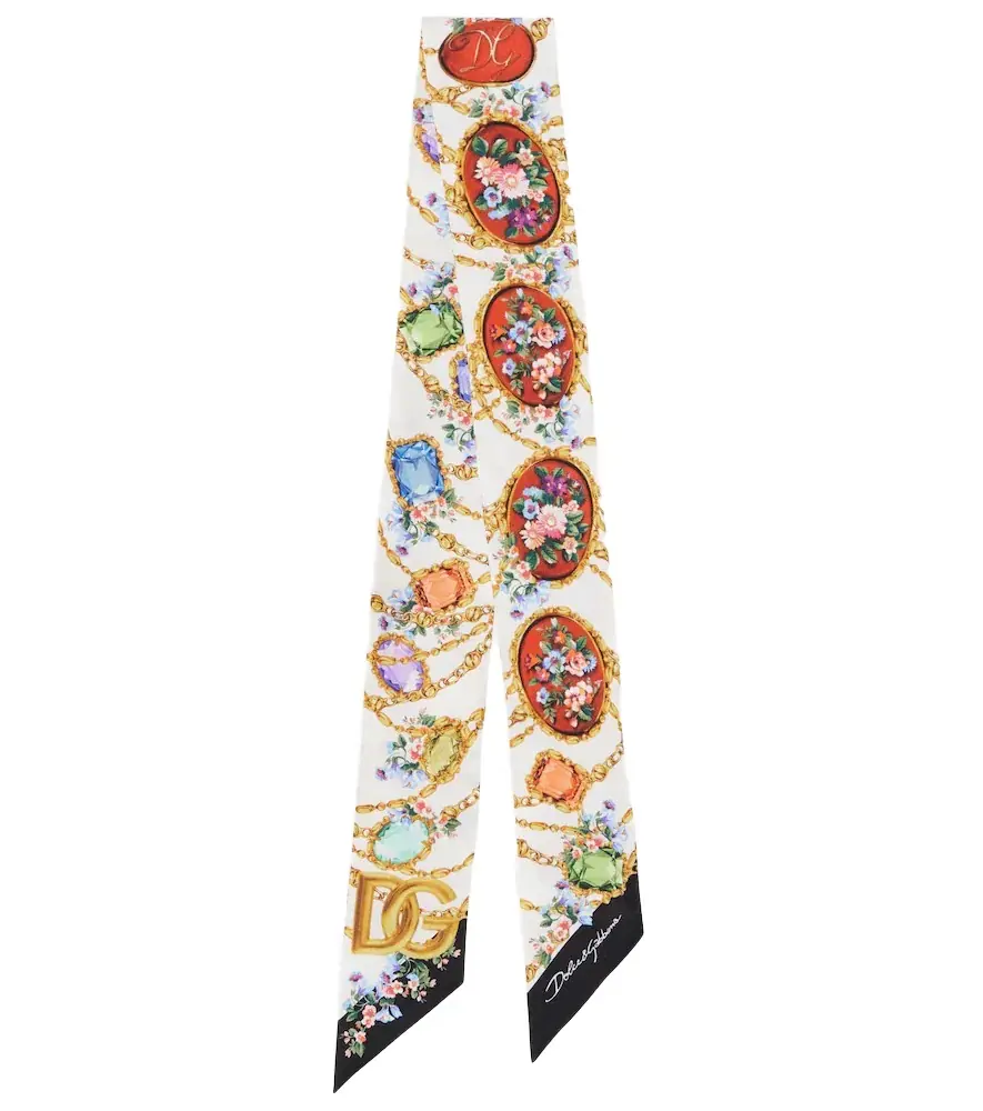 Dolce & Gabbana DG silk scarf