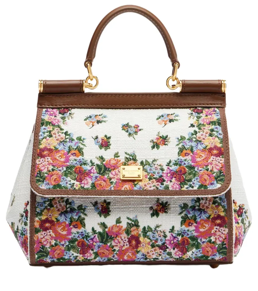 Dolce & Gabbana Sicily Medium leather-trimmed top-handle bag