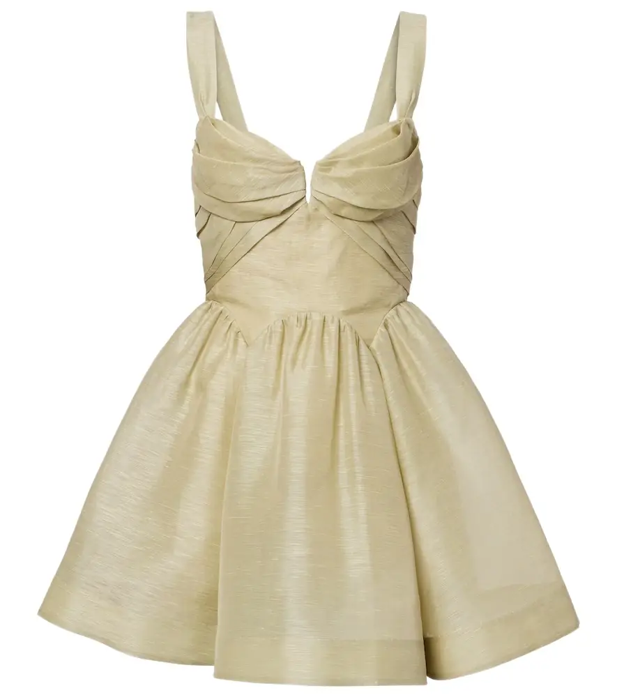 Zimmermann Rebellion linen and silk organza minidress