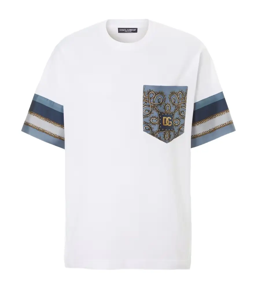 Dolce & Gabbana Printed cotton and silk T-shirt