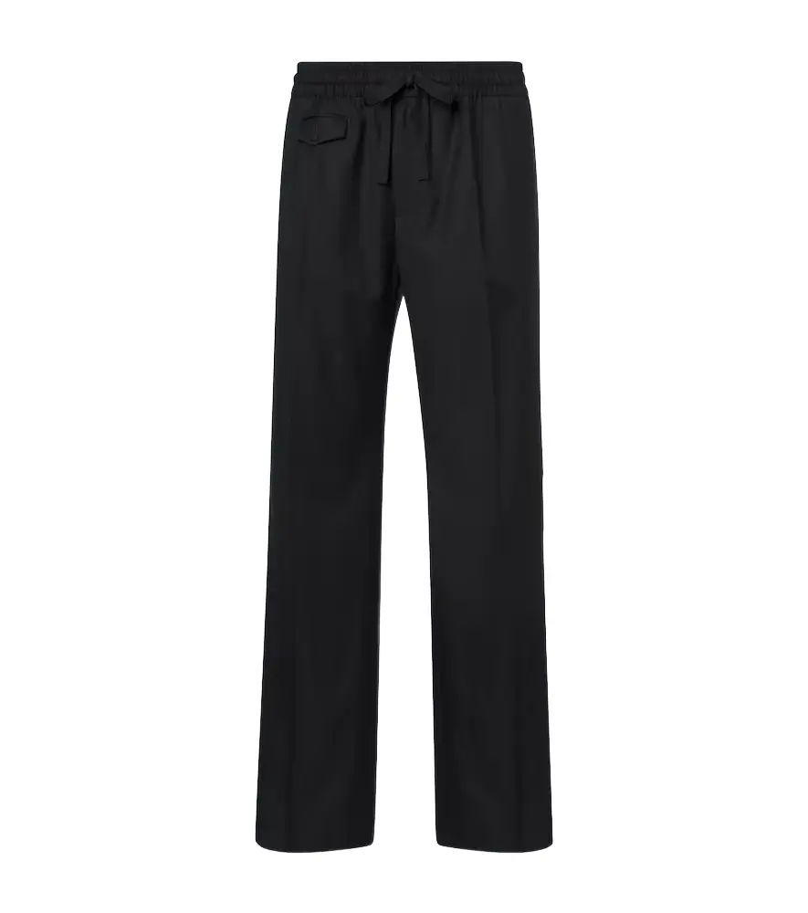 Dolce & Gabbana Virgin wool twill wide-leg pants
