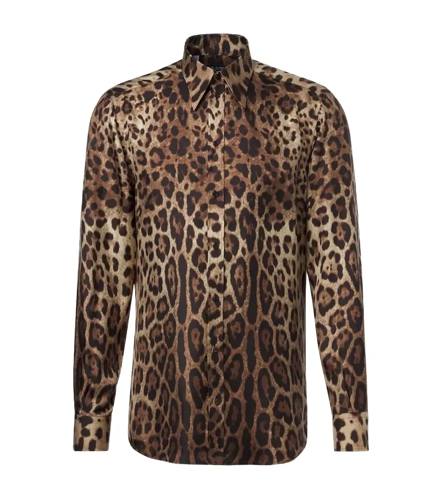 Dolce & Gabbana Leopard-print silk shirt