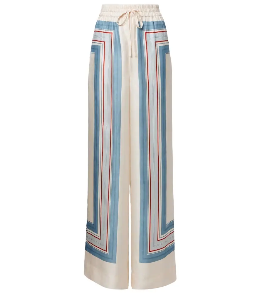 Zimmermann Striped silk palazzo pants