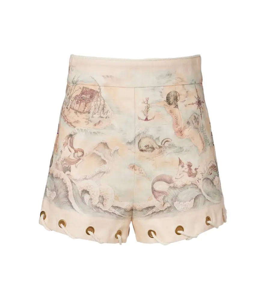 Zimmermann Printed linen shorts