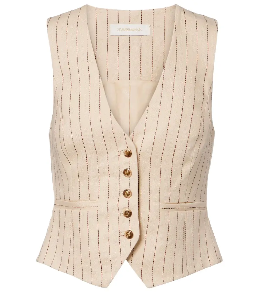 Zimmermann Striped linen vest