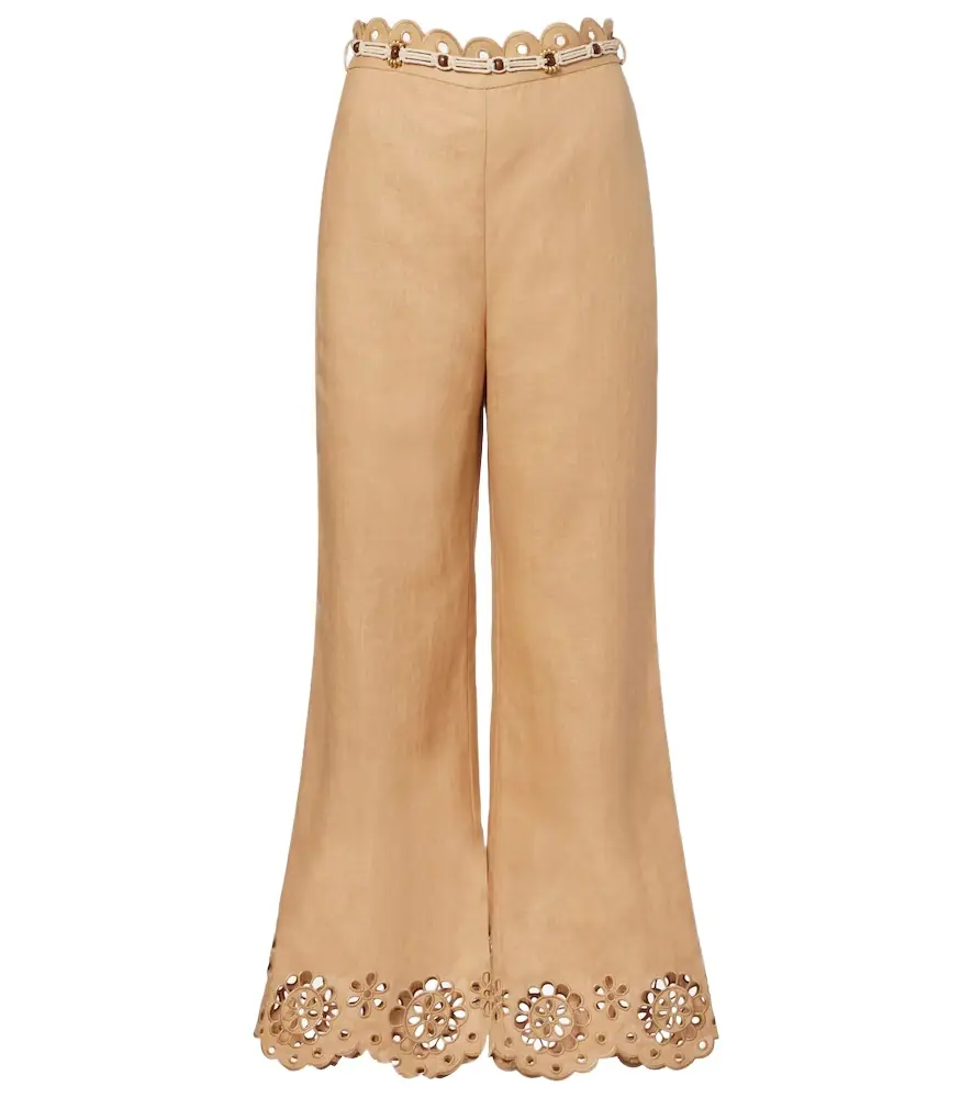 Zimmermann Awaken linen cropped flared pants