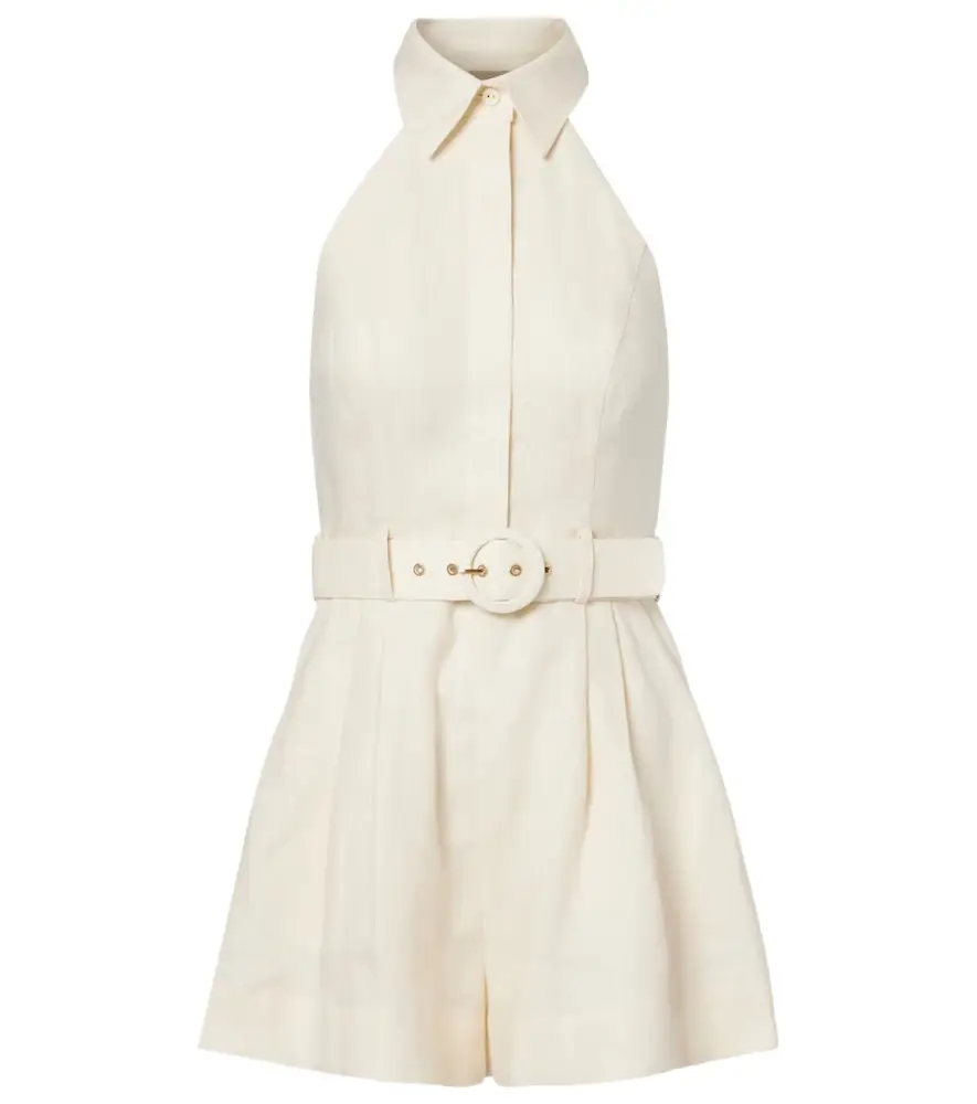 Zimmermann Awaken halterneck linen romper