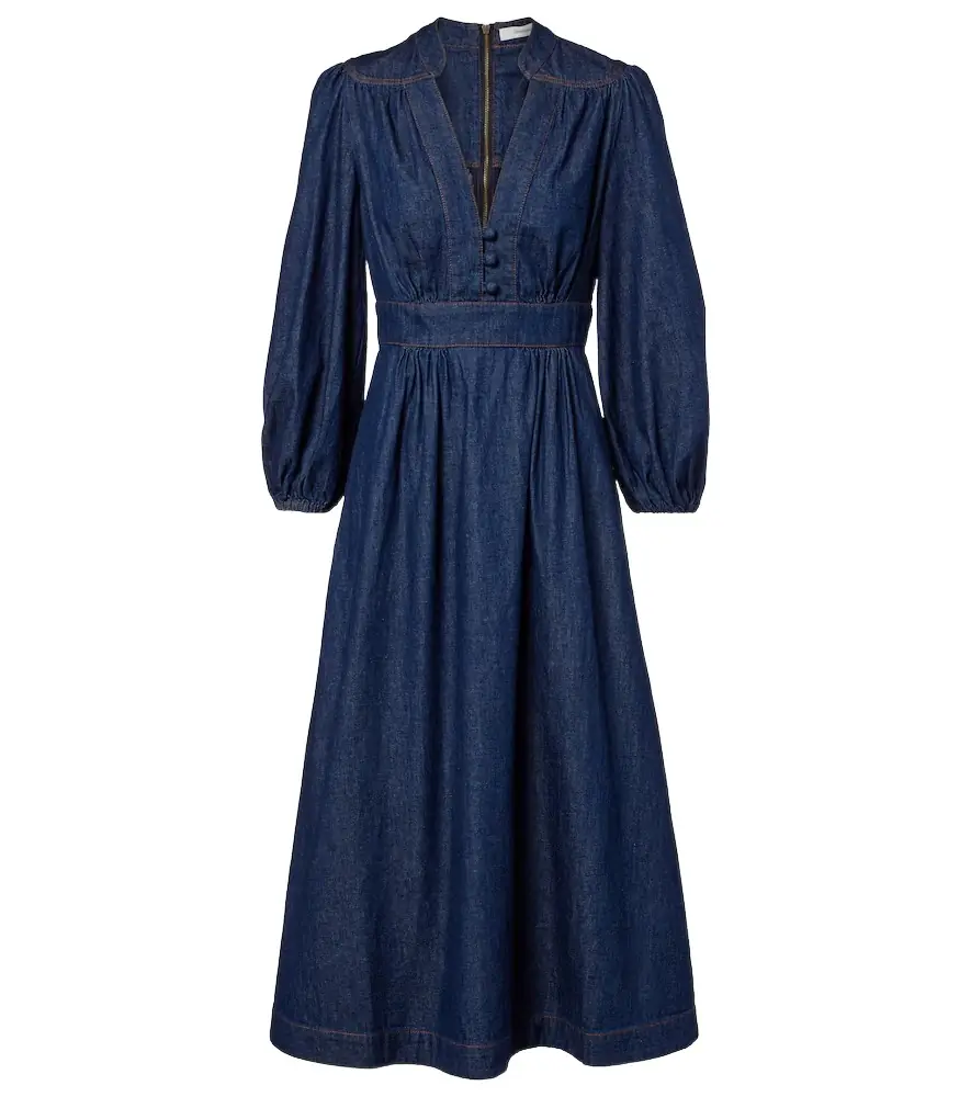 Zimmermann Awaken denim midi dress