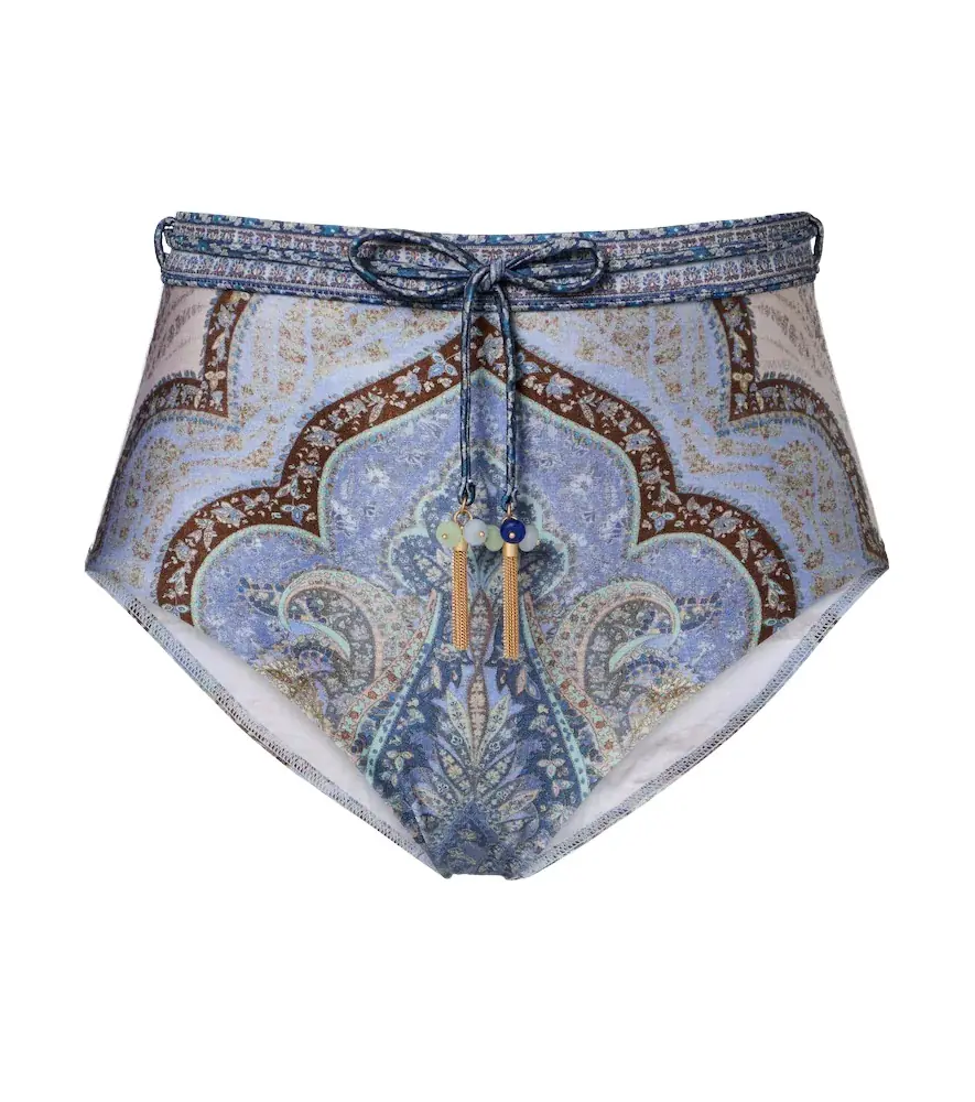 Zimmermann Wanderlust high-rise bikini bottoms