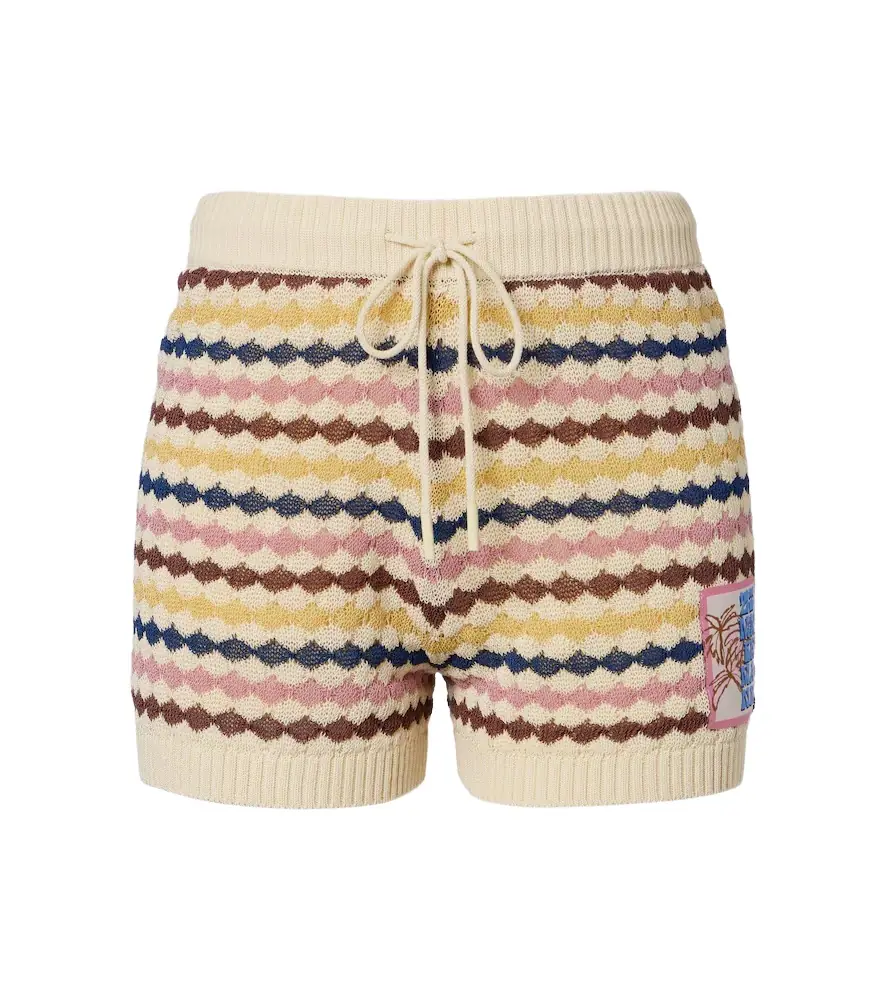 Zimmermann Awaken knitted cotton-blend shorts