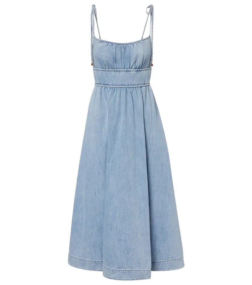Zimmermann Wanderlust denim midi dress